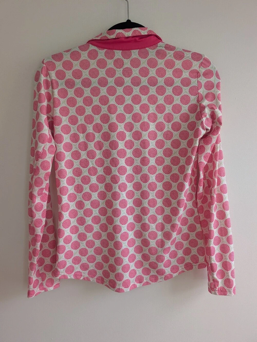 San Soleil 1/4 Zip Pullover Pink Golf Balls UV 50 Cooling Sz XS - Picture 7 of 8